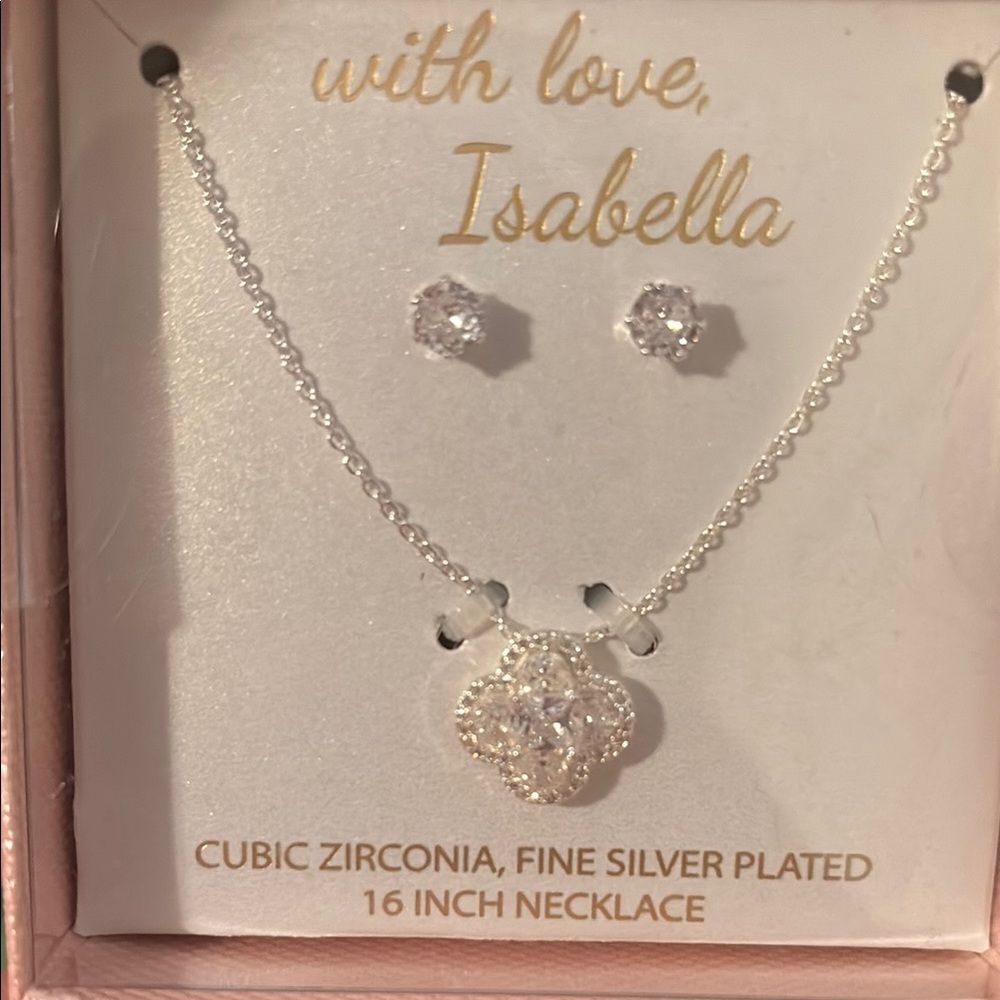 Abella Silver Floral Necklace